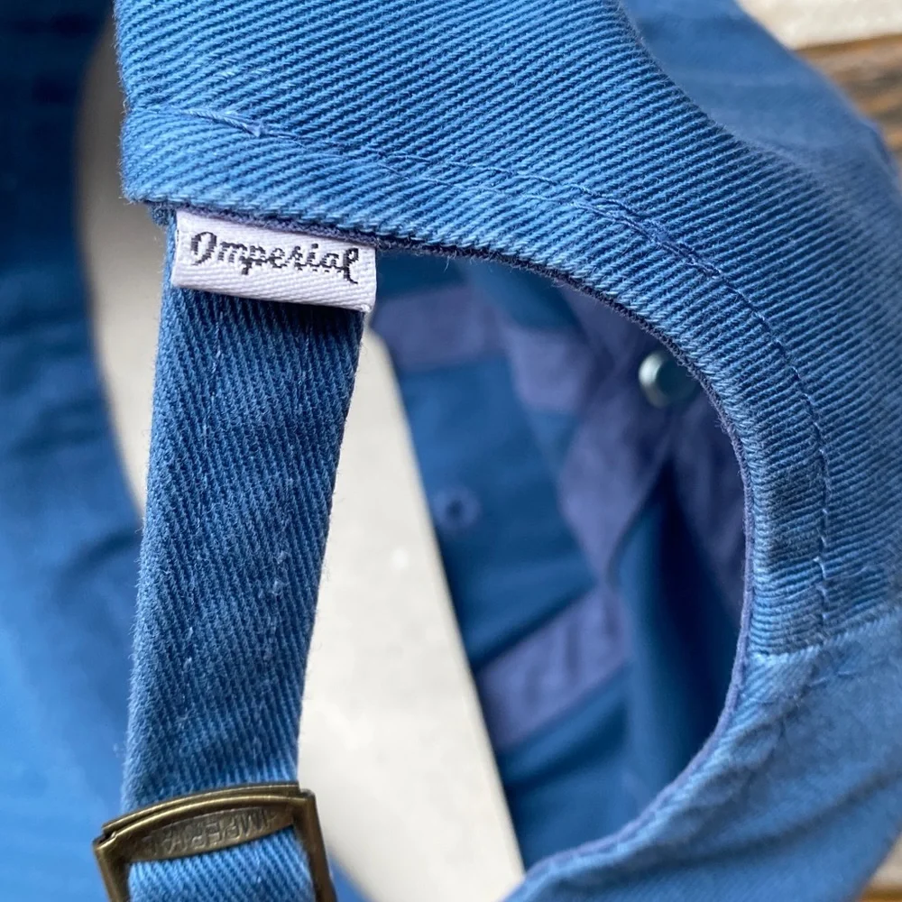 Club Car Blue Cap golf cart hat adjustable back buckle strap full 6 panel - Picture 5 of 7